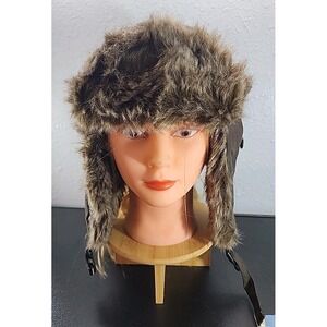 Free Authority‎ Faux Fur Trapper Hat Ear Flap Warm Brown